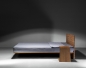 Preview: orig. NOBBY Modernes Bett aus Eiche massiv